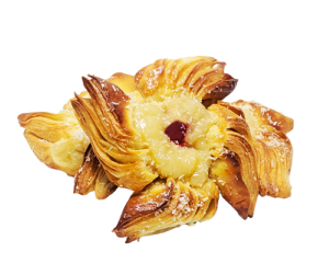 Factura con crema pastelera y Guinda